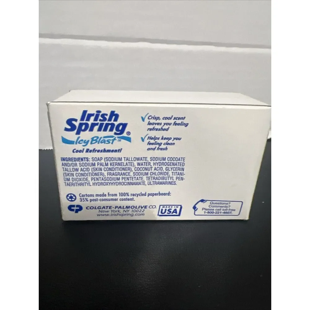 1 Vintage Irish Spring Icy Blast Soap Bar New Sealed 4.5oz‎